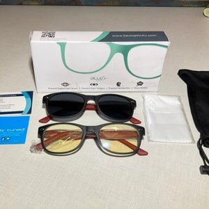 Anti-Fatigue, Anti-Glare Gaming Glasses PLUS UV400-Blocking Sunglasses For Kids
